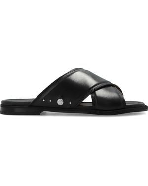 Maison Margiela Leather Slides - Black