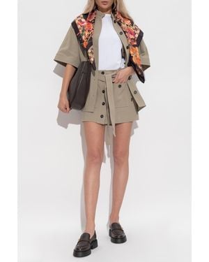 Ferragamo T-Shirt With Openwork Inserts - White