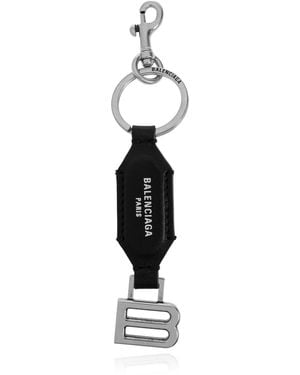 Balenciaga Keychain With Logo - Black