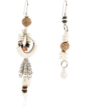 Isabel Marant Asymmetric Earrings - White
