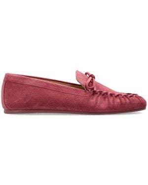 Stuart Weitzman 'Brit' Loafers Shoes - Red