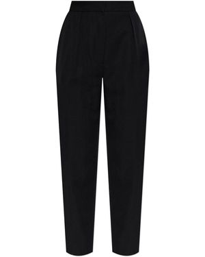 Balmain Wool Trousers With Pleats - Black