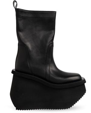 Rick Owens Platform Ankle Boots 'Factory Boots' - Black