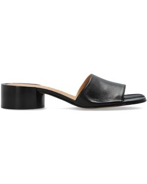 Maison Margiela Heeled Mules With "Tabi" Cut-Out - Black