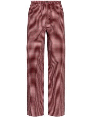 Vetements Checked Trousers - Red