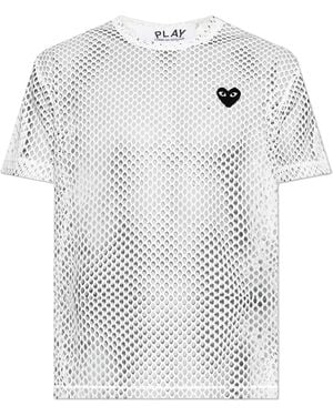 COMME DES GARÇONS PLAY Transparent T-Shirt - White