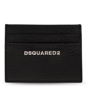 DSquared² Leather Card Holder With Logo - Black