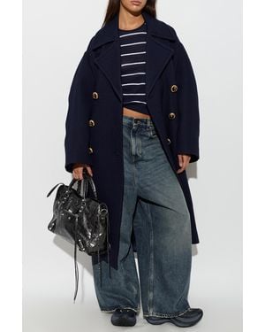 Balenciaga Wool Coat - Blue