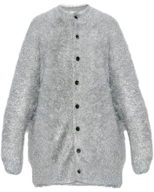 Comme des Garçons Cardigan With Decorative Trim - Grey