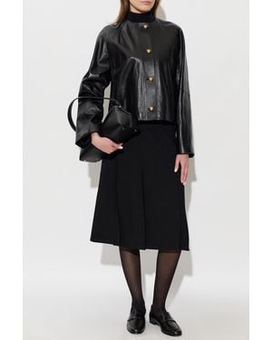 Max Mara "Bouquet" Leather Jacket - Black