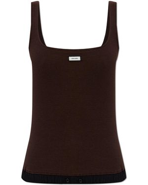 Entire studios Top With "Z" Logo - Brown