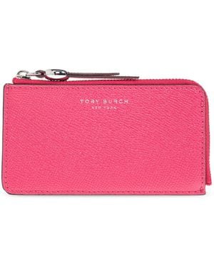 Tory Burch Leather Card Holder - Pink