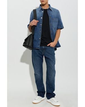 Givenchy Short-Sleeved Denim Shirt - Blue