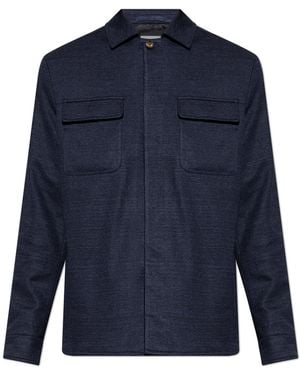 Eleventy Shirt With Pockets - Blue