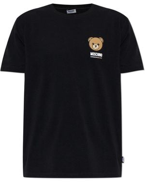 Moschino T-Shirt With Logo - Black