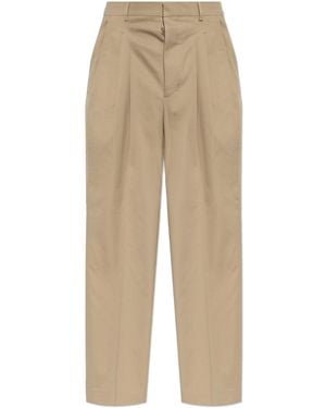 Ami Paris Straight-Leg Trousers - Natural