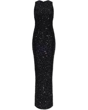 ROTATE BIRGER CHRISTENSEN Sleeveless Sequin Evening Dress - Black