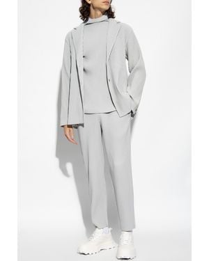 Homme Plissé Issey Miyake Pleated Turtleneck Sweater - White
