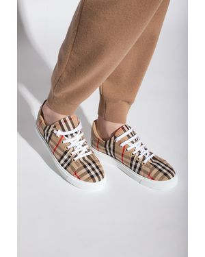 Burberry Vintage Check Canvas Sneaker - Natural