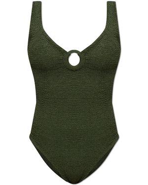 Hunza G One-Piece Swimsuit "Coverage Celine" - Green