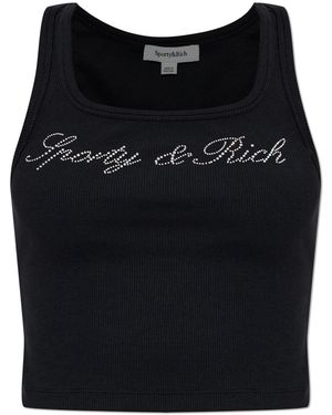 Sporty & Rich Top From The "Rich Girl Drop" Collection - Black
