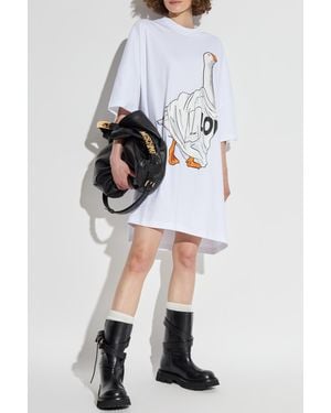 Moschino Dress With Print - White