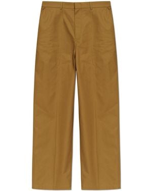 Balenciaga Wide-Leg Trousers - Natural