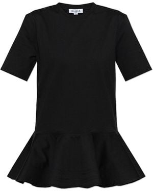 Alaïa Peplum Top - Black
