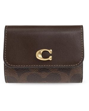 COACH Wallet With Logo - Brown