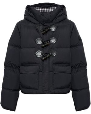 Ganni Padded Jacket With A Hood - Black