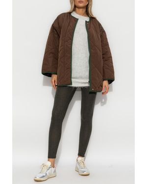 American Vintage Quilted Oversized Jacket - Brown