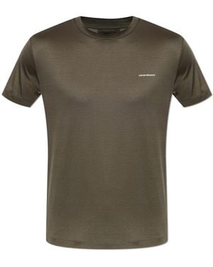 Emporio Armani T-Shirt With Printed Logo - Green