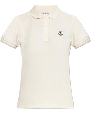 Moncler Polo With Logo - White
