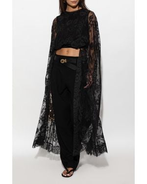 Zimmermann Lace Top With Asymmetric Cut - Black