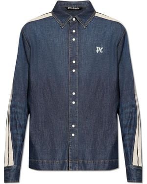 Palm Angels Denim Shirt - Blue