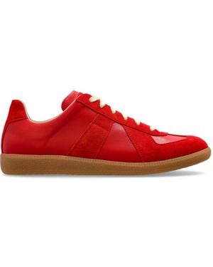 Maison Margiela Leather Sports Shoes - Red