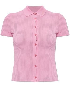 Balenciaga Top With Button Fastening - Pink