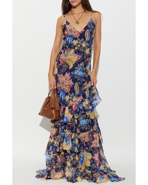 Etro Floral Motif Dress - Blue