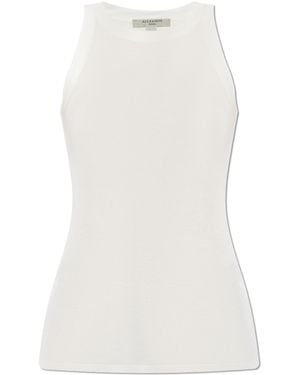 AllSaints Sleeveless Lyocell Knit Top - White