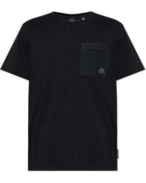 Moose Knuckles T-Shirt With Pocket - Black