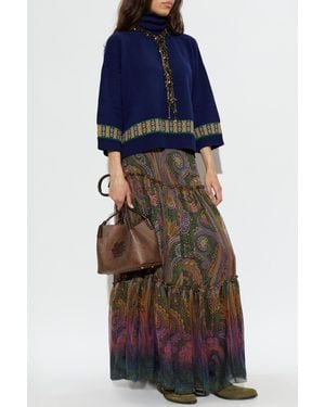 Etro Silk Skirt - Blue