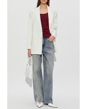 Gestuz Double-Breasted Blazer - White
