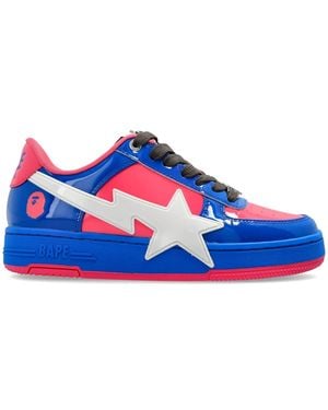A Bathing Ape Sports Shoes With Logo - Blue
