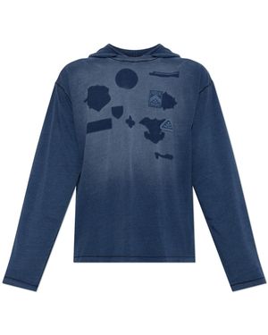 DIESEL T-Shirt 'T-Nox-Ls-Hood' - Blue
