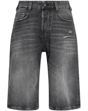 DIESEL "D-Enim-M-Short" Denim Shorts - Grey