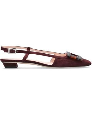 Roger Vivier Leather Shoes 'Belle' - Purple
