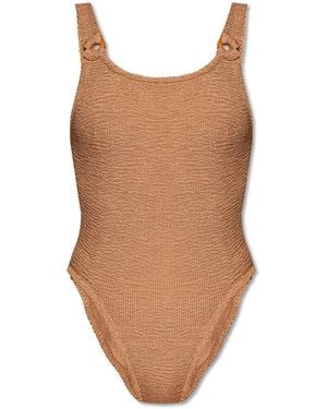 Hunza G One-Piece Swimsuit 'Domino' - White