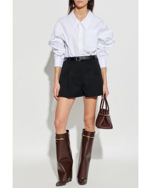 Givenchy Wool Shorts With Pleats - Black