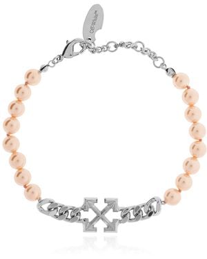 Off-White c/o Virgil Abloh Bracelet With Glass Pearls - White