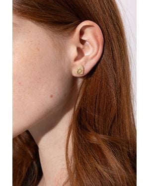 COACH Heart-Shaped Earrings - Brown